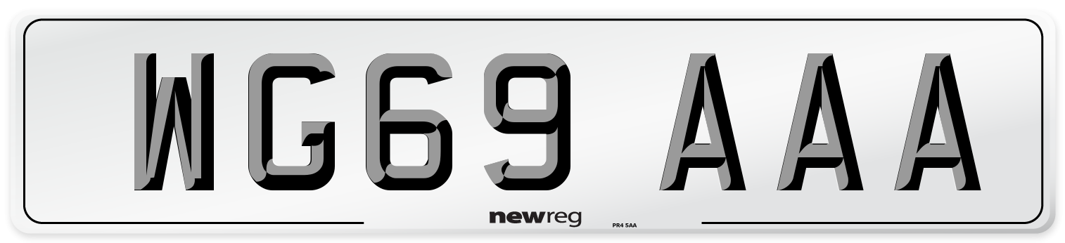 WG69 AAA Number Plate from New Reg